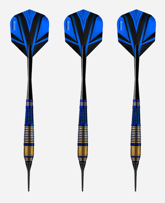 pikado strelice harrows soft vivid brass blue 18gr ed200