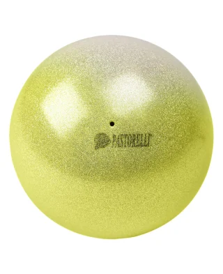 LOPTA PASTORELLI 04046 18 CM YELLOW SILVER GLITTER FIG