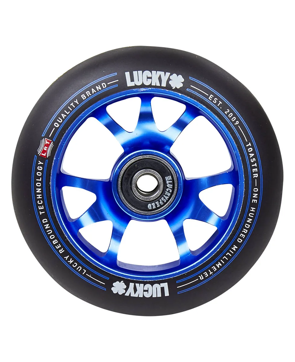 lucky toaster 100mm pro scoote rwheel 230016 blk-blu