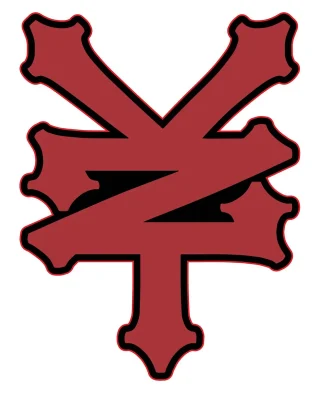 zoo york naljepnica logo red crack