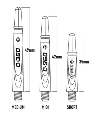 Alternative view of Harrows Pikado nastavci Carbon 360 Midi Aqua