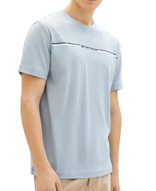 Alternative view of Tom Tailor Majica Logo Print Foggy Blue