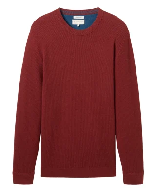 Tom Tailor Džemper Textured Round Neck Sweater