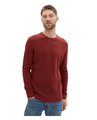 Tom Tailor Džemper Textured Round Neck Sweater - Image 3