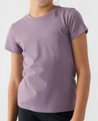 4F Majica Girl's Plain T-shirt Purple