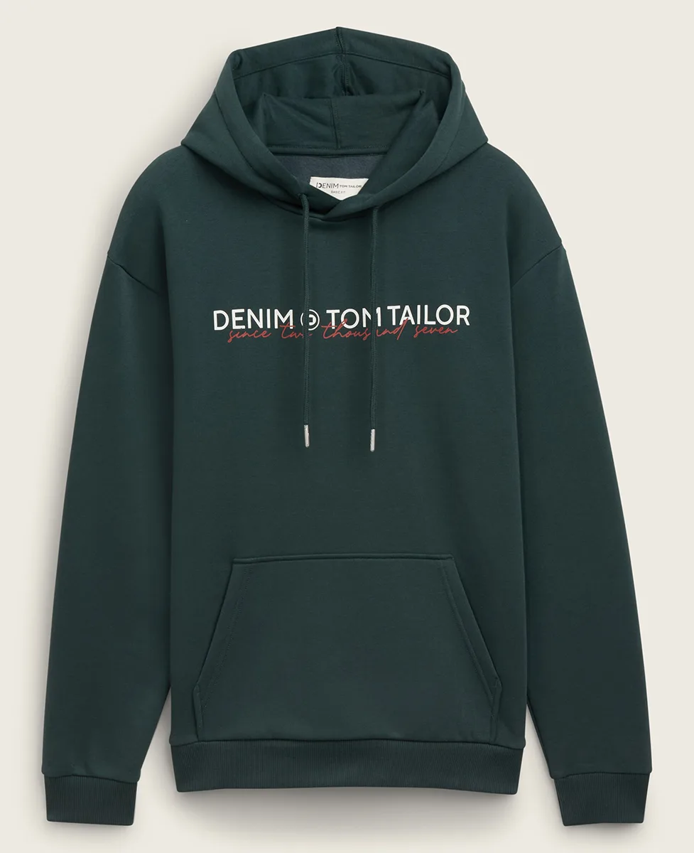 Tom Tailor Dukserica Hoodie With A Logo Print