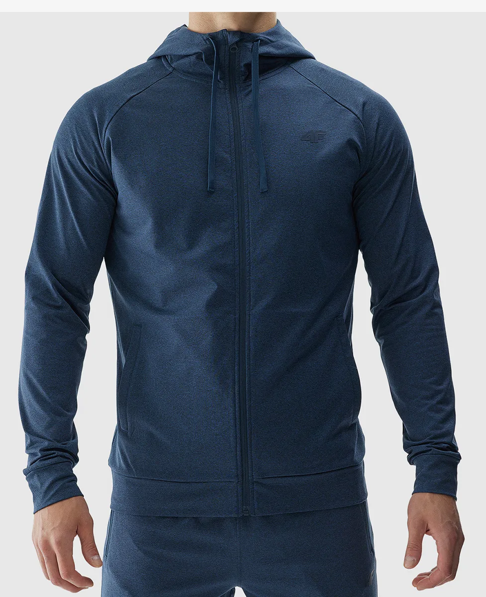 4F Dukserica Men's Guick-drying Regular Training Sweatshirt Navy Blue - Image 3