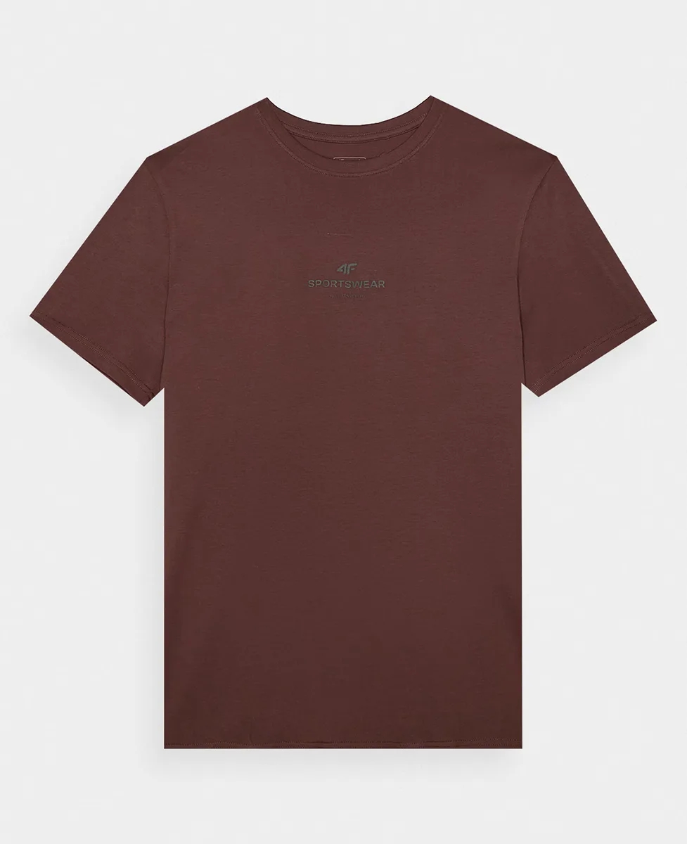 4F Majica T-shirt With Print Brown