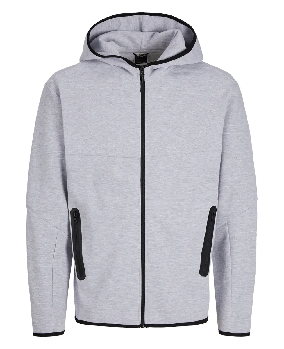 Jack and Jones Dukserica Plain Zip Light Grey