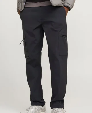 Jack and Jones Fit Cargo Black Hlače - Image 3