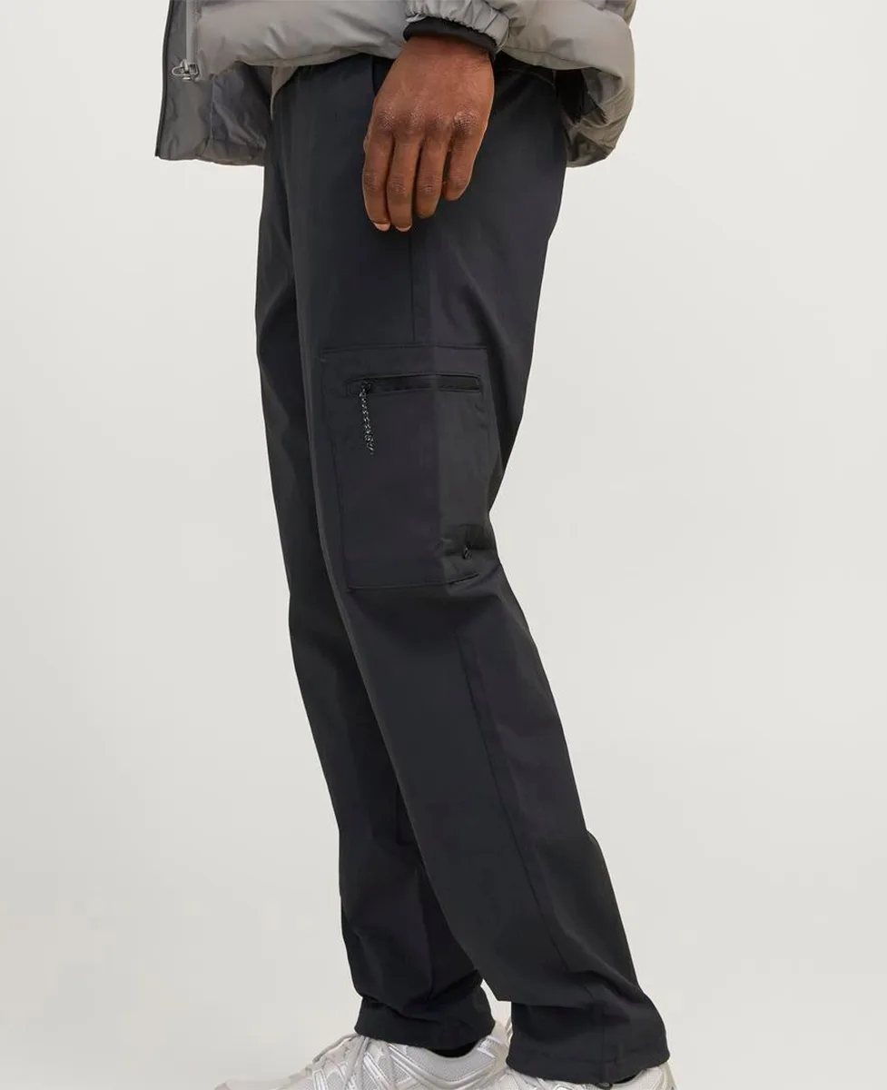 Jack and Jones Fit Cargo Black Hlače - Image 2