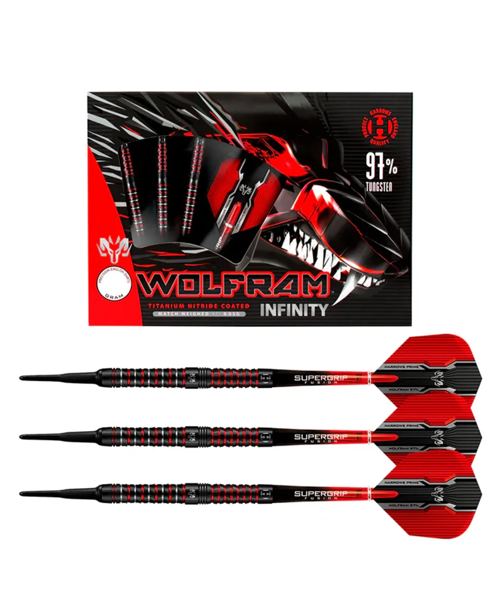 Harrows Pikado Strelice Wolfram Infinity 97% Soft Tip