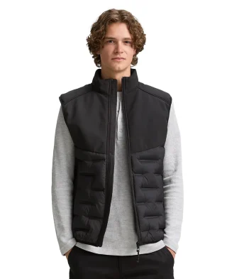 Tom Tailor Prsluk Hybrid Quilted With Stand-up Collar