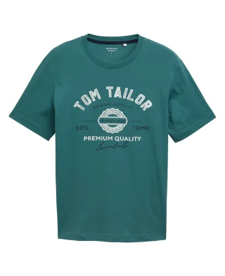 Tom Tailor Majica Basic With Logo Print - Image 3