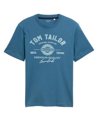Tom Tailor Majica Basic With Logo Print - Image 3
