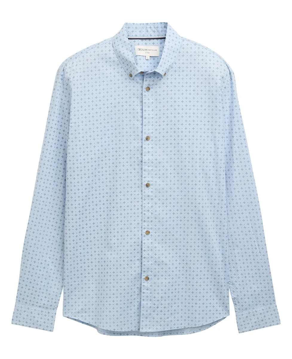Tom Tailor Košulja Fitted Printed Poplin Shirt - Image 3