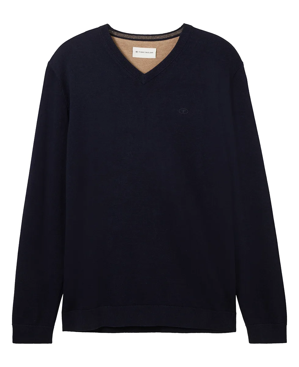 Tom Tailor Džemper Knitted With V-neck