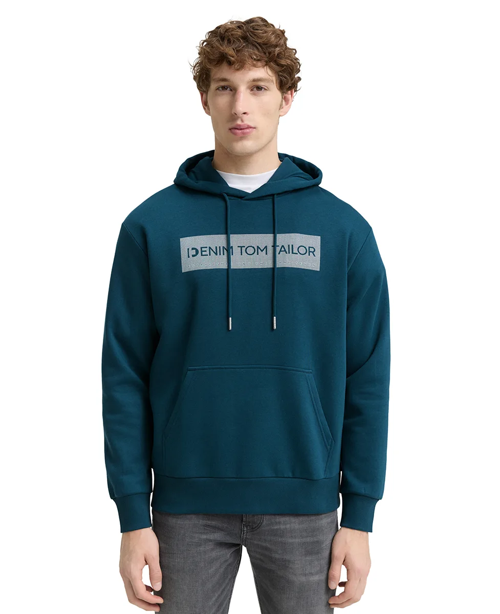 Tom Tailor Dukserica Hoodie With A Logo Print
