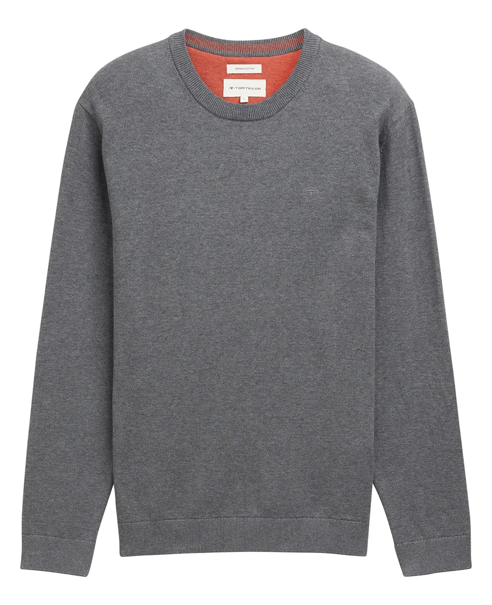 Tom Tailor Džemper Basic Knitted Made From Cotton - Image 3