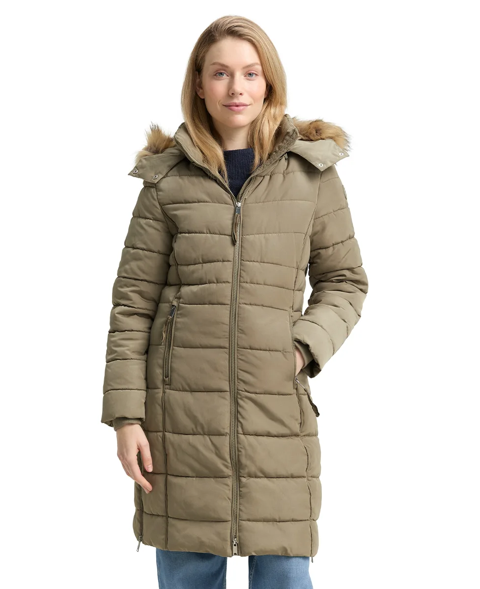 Tom Tailor Jakna Puffer Coat with Detachable Hood
