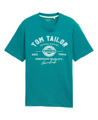 Tom Tailor Majica Basic With Logo Print - Image 3