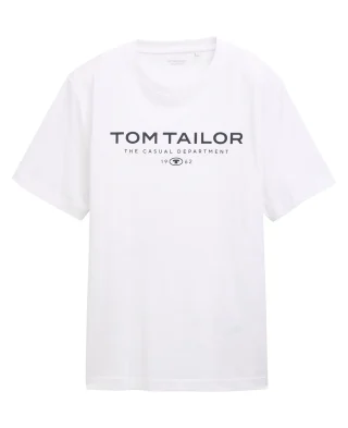 Tom Tailor Majica Basic with Logo Print - Image 3