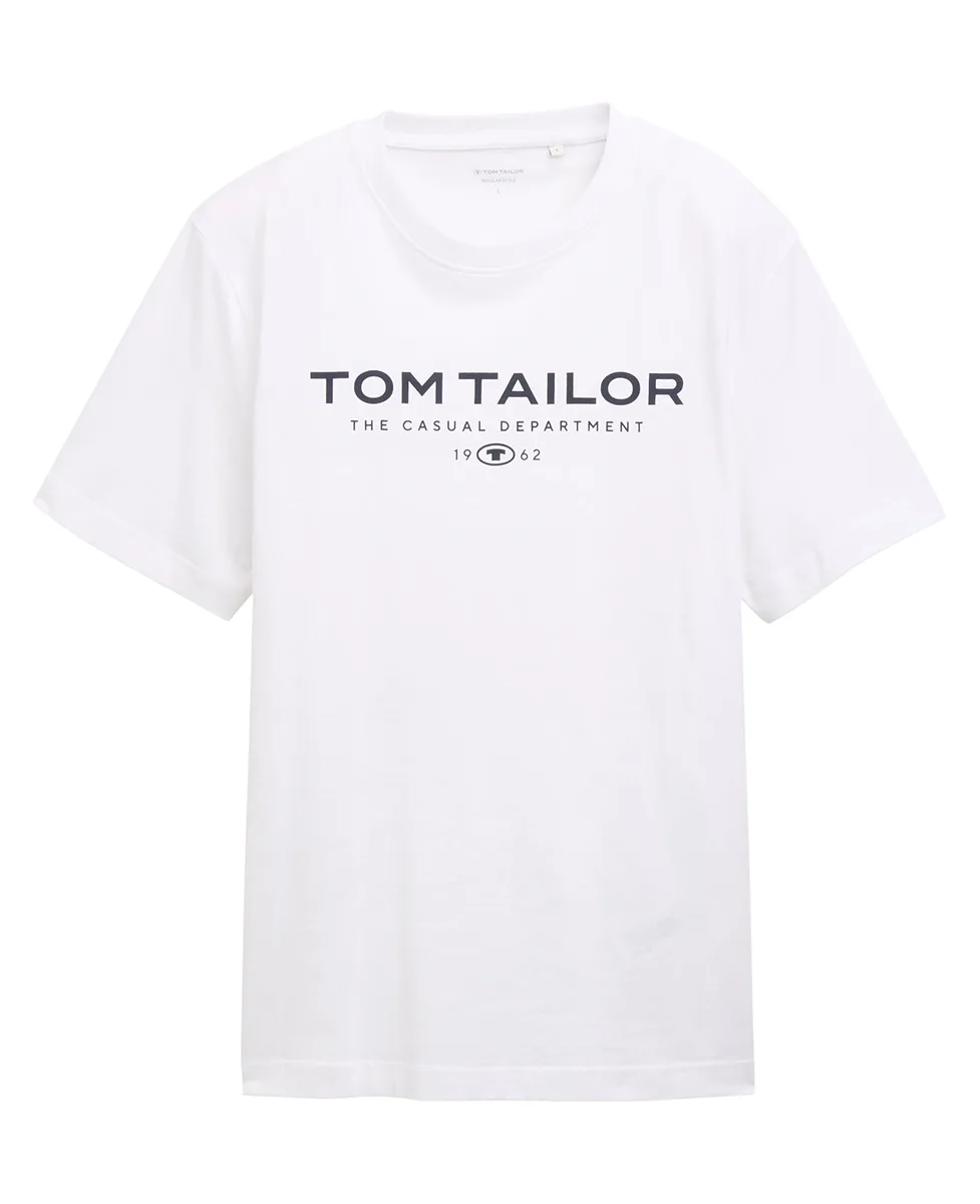Tom Tailor Majica Basic with Logo Print - Image 3
