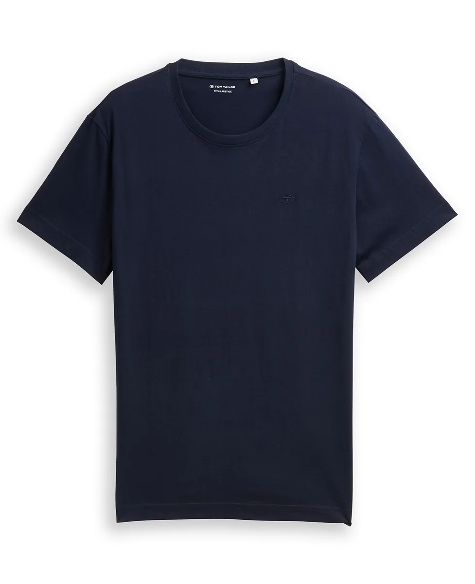 Tom Tailor Majica Basic with Logo Print - Image 3