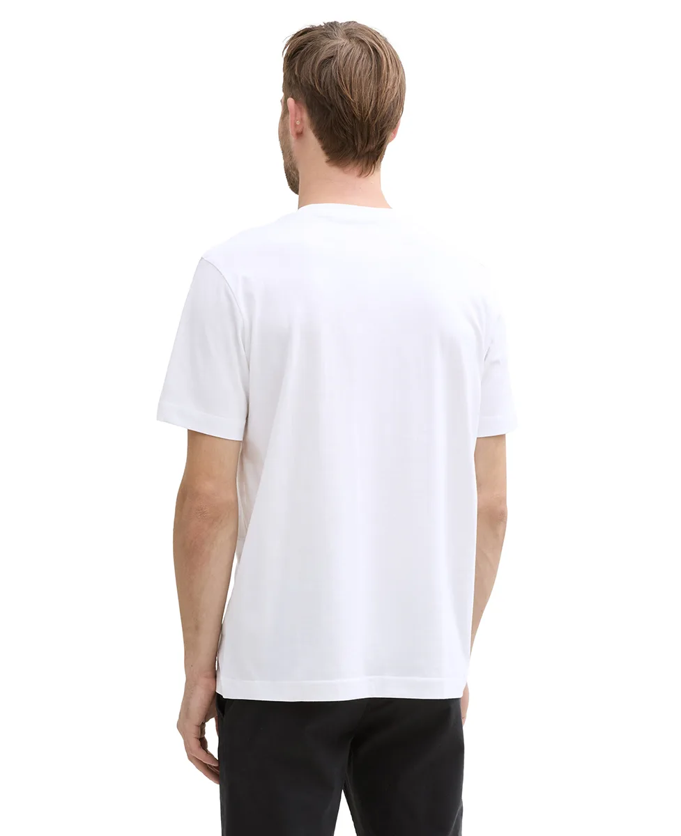 Tom Tailor Majica Basic with Logo Print - Image 2
