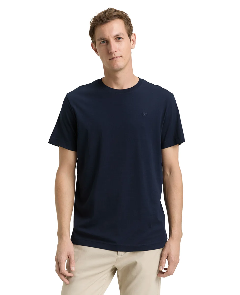 Tom Tailor Majica Basic with Logo Print