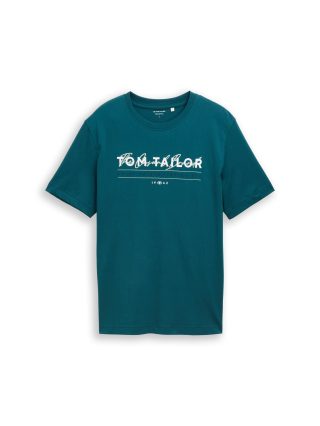 Tom Tailor Majica Basic With Logo Print - Image 3