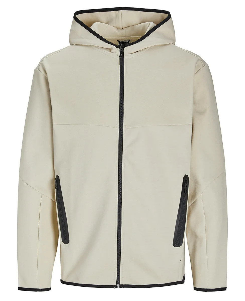 Jack and Jones Dukserica Plain Zip Moonbeam