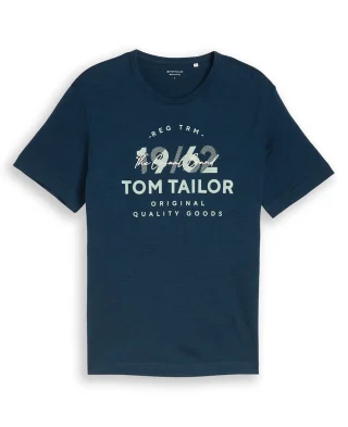 Tom Tailor Majica Basic With Logo Print - Image 3