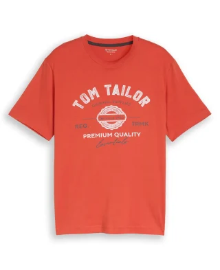 Tom Tailor Majica Basic With Logo Print - Image 3