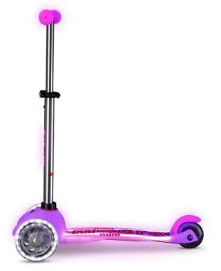 Alternative view of Micro Romobil Mini Deluxe Glow Led Plus Frosty Pink