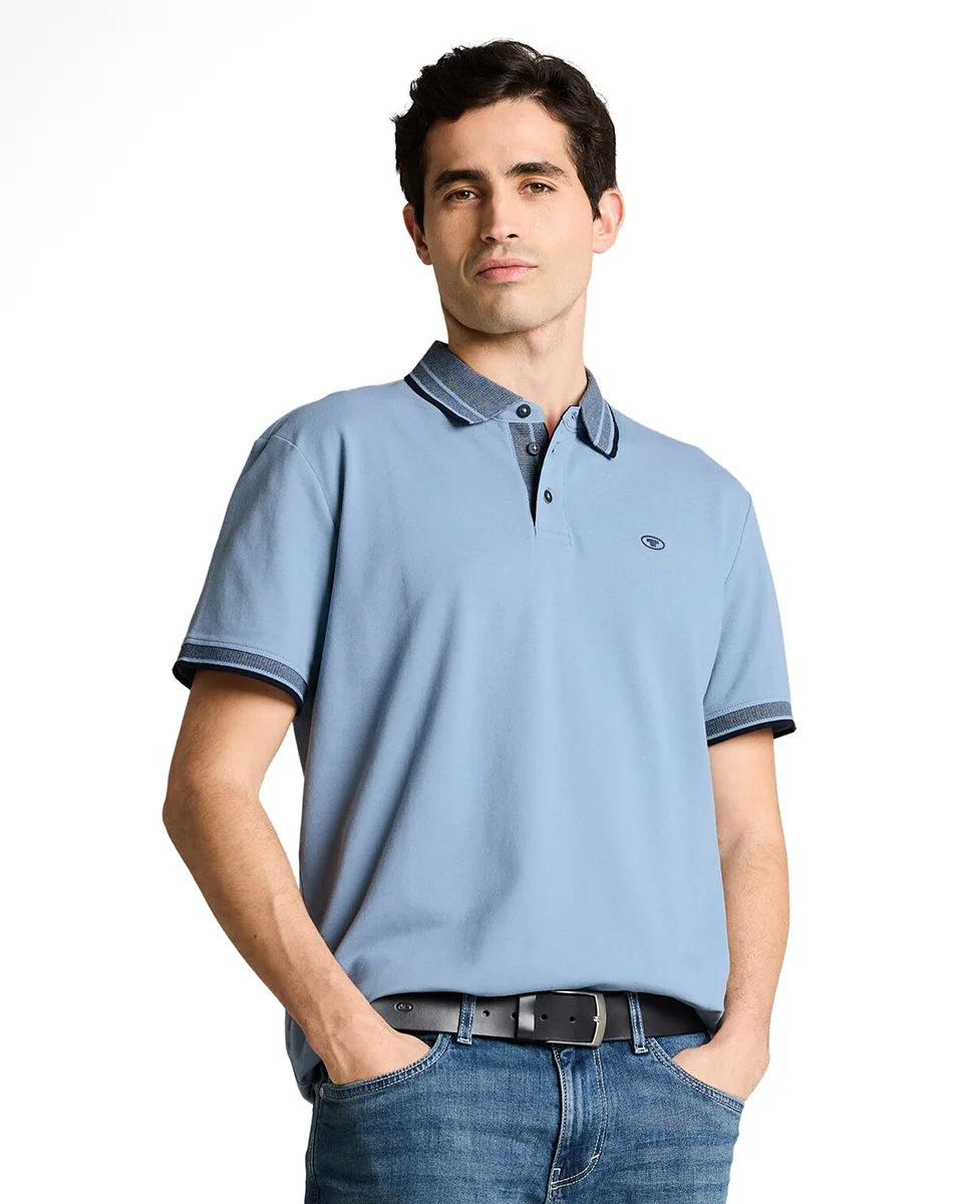 Tom Tailor Majica Polo Piqué With Logo Print