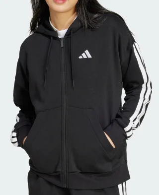 Alternative view of Adidas Dukserica Essentials 3-Stripes Full-Zip Fleece