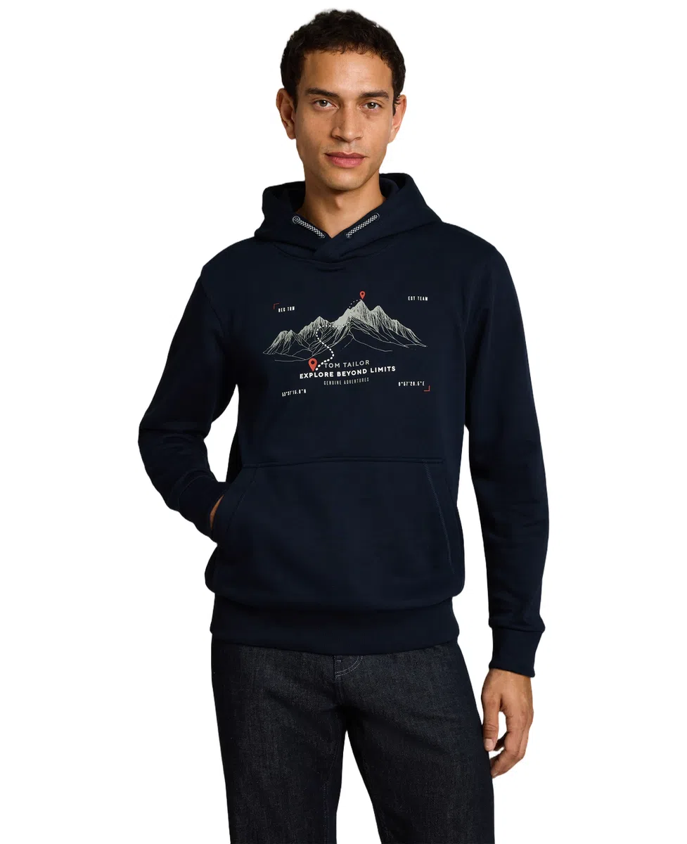 Tom Tailor Dukserica Printed Hooded