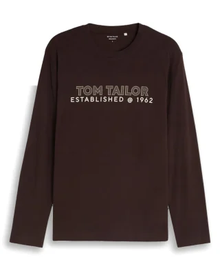 Tom Tailor Majica Long-sleeved with Logo Print - Image 3