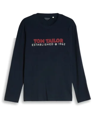 Tom Tailor Majica Long-sleeved with Logo Print - Image 3