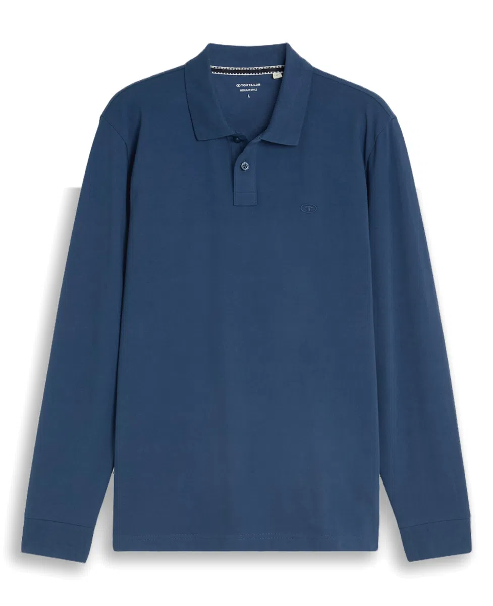 Tom Tailor Majica Long-sleeved Piqué Polo Shirt - Image 3