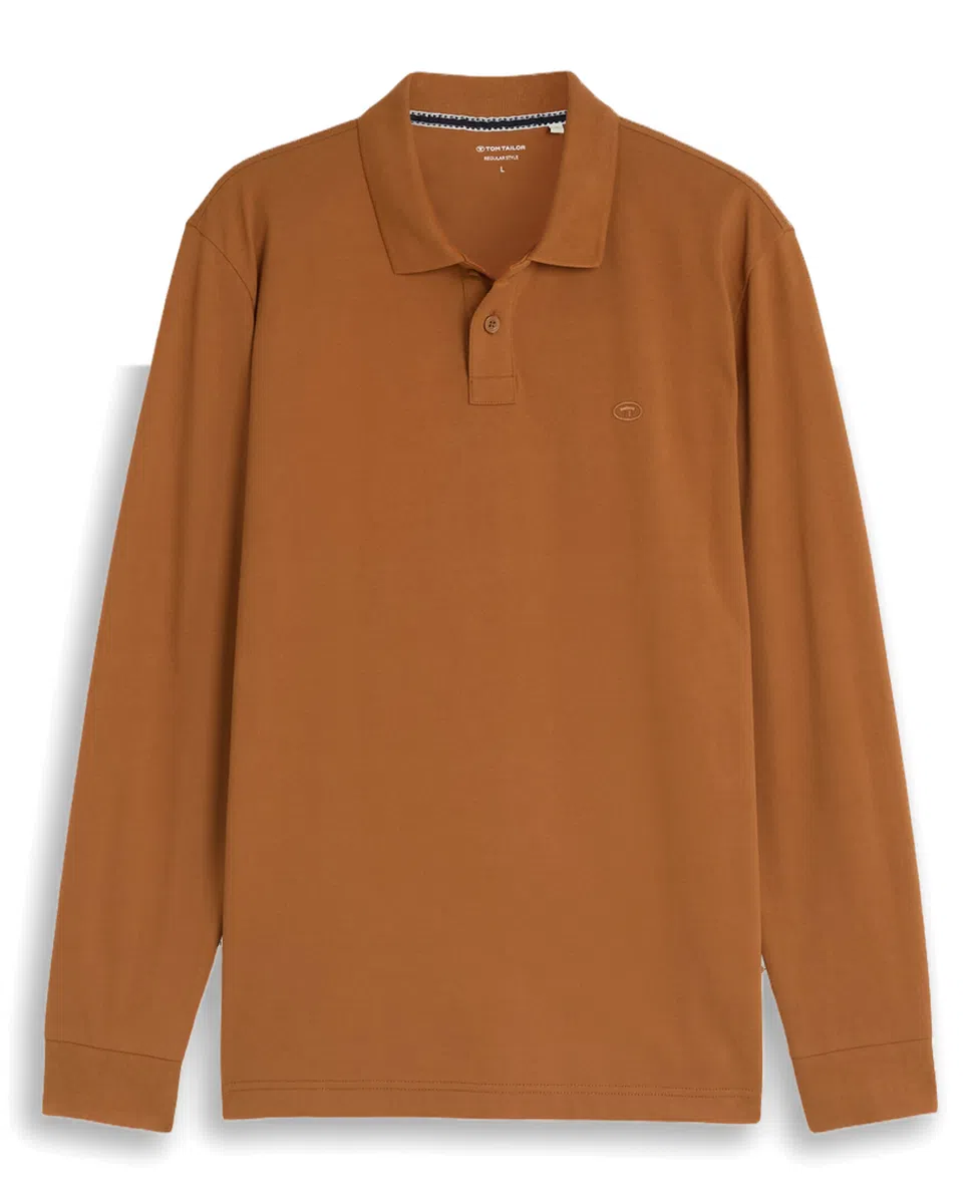 Tom Tailor Majica Long-sleeved Piqué Polo Shirt - Image 3