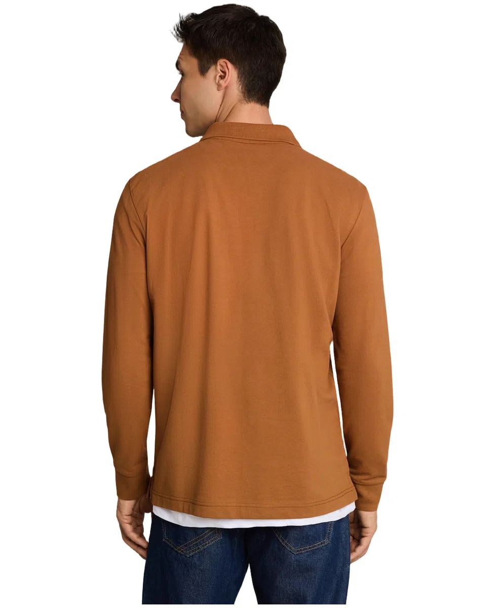 Tom Tailor Majica Long-sleeved Piqué Polo Shirt - Image 2