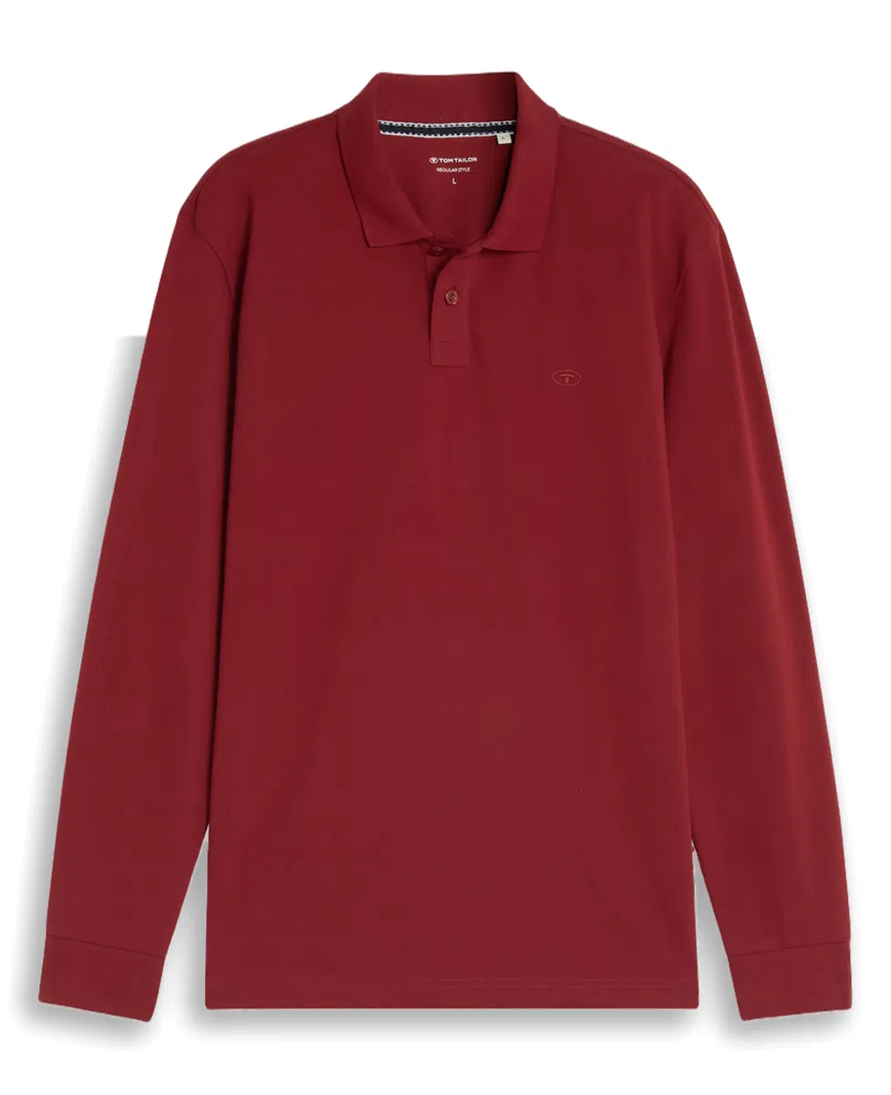 Tom Tailor Majica Long-sleeved Piqué Polo Shirt - Image 3